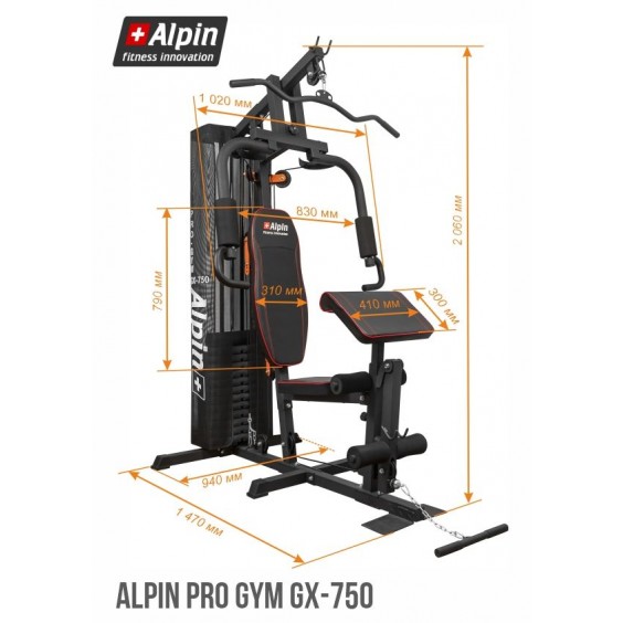 Силовой комплекс Alpin PRO GYM GX-750