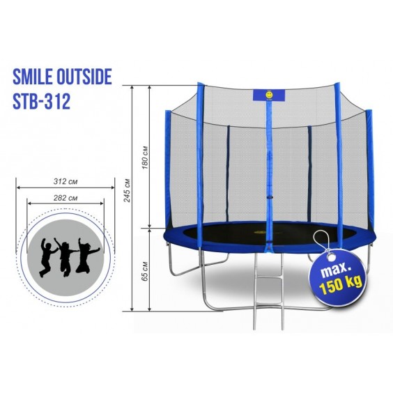 Батут Smile 10ft outside синий STB-312