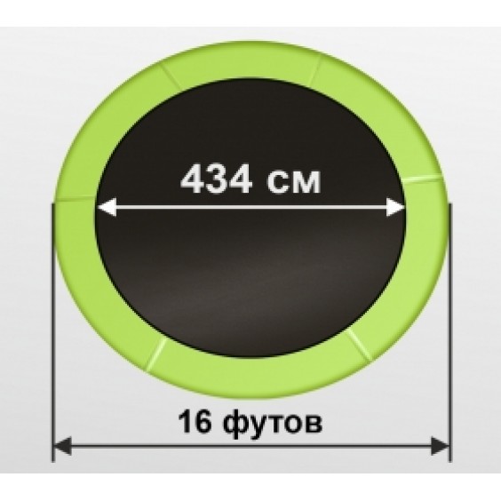 Батут ARLAND 16FT с внутренней сеткой и лестницей Light green