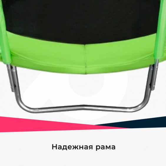 Батут ARLAND 12FT с внутренней сеткой и лестницей Light green