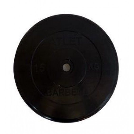 Диск MB Barbell ATLET обрезиненный d-26 15кг MB-AtletB26-15