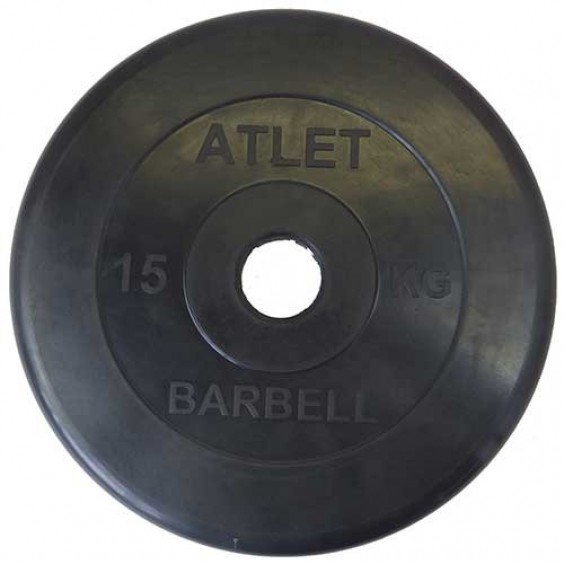 Диск MB Barbell ATLET обрезиненный d-51 15кг MB-AtletB50-15