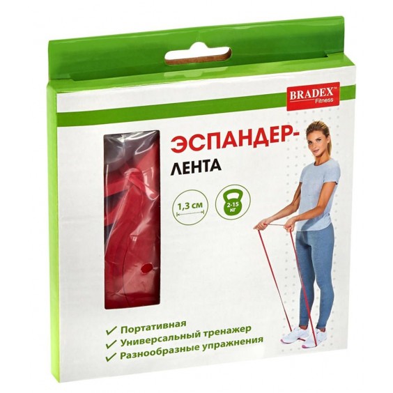 Эспандер-лента Bradex ширина 1,3 см 2-15 кг SF 0193