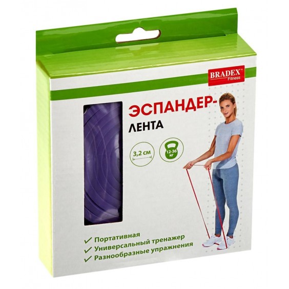 Эспандер-лента Bradex ширина 3,2 см 12-36 кг SF 0195