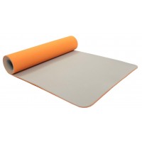 Коврик для йоги Bradex 183х61х0,6 двухслойный оранжевый/серый SF 0403
