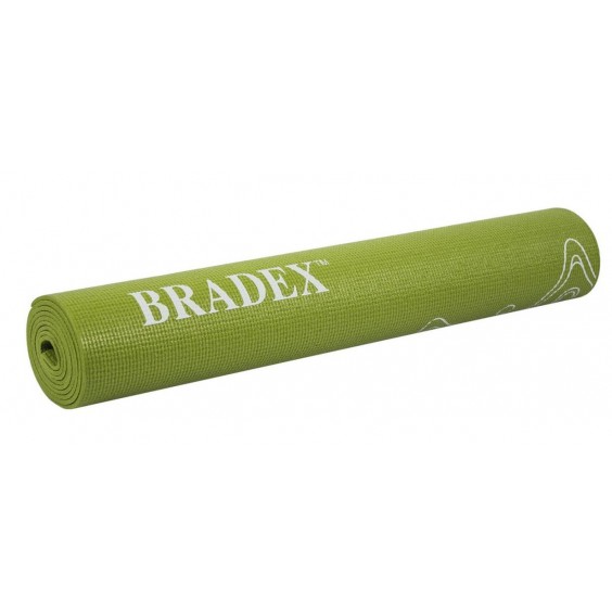 Коврик для йоги Bradex 173х61х0,4 с рисунком ГРИН SF 0404