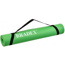 Коврик для йоги Bradex 183х61х0,4 зеленый с переноской SF 0694