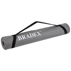 Коврик для йоги Bradex 190х61х0,5 серый с переноской SF 0695