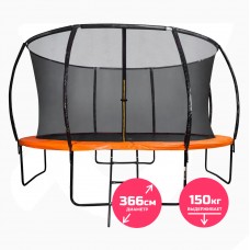 Батут DFC TRAMPOLINE KENGOO II 12 футов с сеткой 12FT-BAS-BO