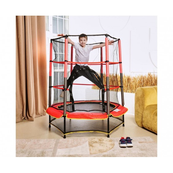 Батут детский DFC TRAMPOLINE-RED 55" с сеткой