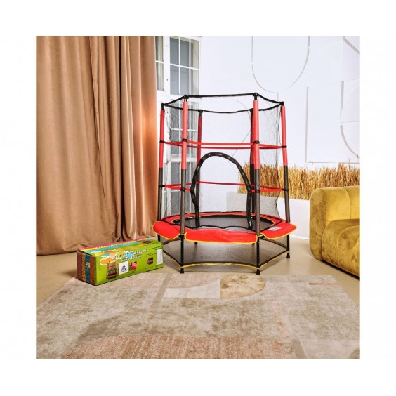 Батут детский DFC TRAMPOLINE-RED 55" с сеткой