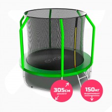 Батут EVO Jump COSMO 10 футов с лестницей green