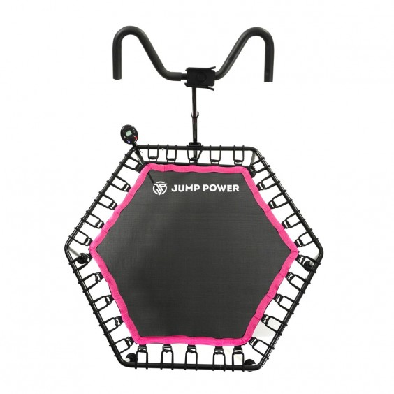 Фитнес-батут Jump Power с ручкой Pink 6 angle H-51