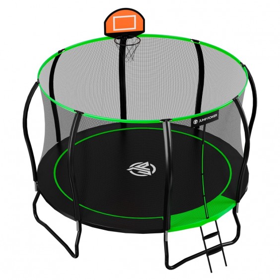 Батут Jump Power Pro Stable Point 12 ft Green