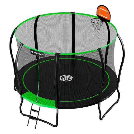 Батут Jump Power Pro Stable Point 12 ft Green