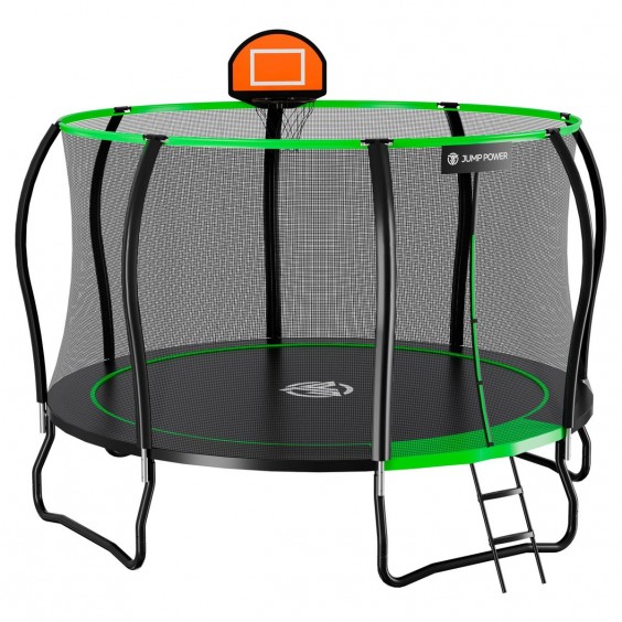 Батут Jump Power Pro Stable Point 12 ft Green