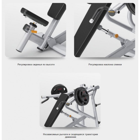 Тренажер Matrix Magnum MG-PL14 независимая наклонная скамья для жима