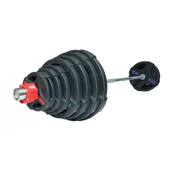 Штанга Original FitTools олимпийская 180 кг диски с 2мя хватами FT-2HGSET-180