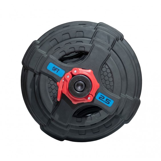 Штанга Original FitTools олимпийская 215 кг диски с 2мя хватами черный FT-2HGSET-215-BLACK