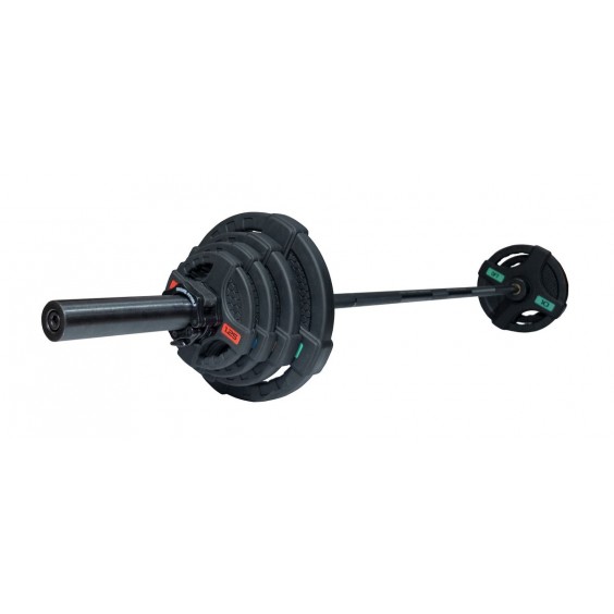 Штанга Original FitTools олимпийская 58 кг диски с 2мя хватами черный FT-2HGSET-58-BLACK