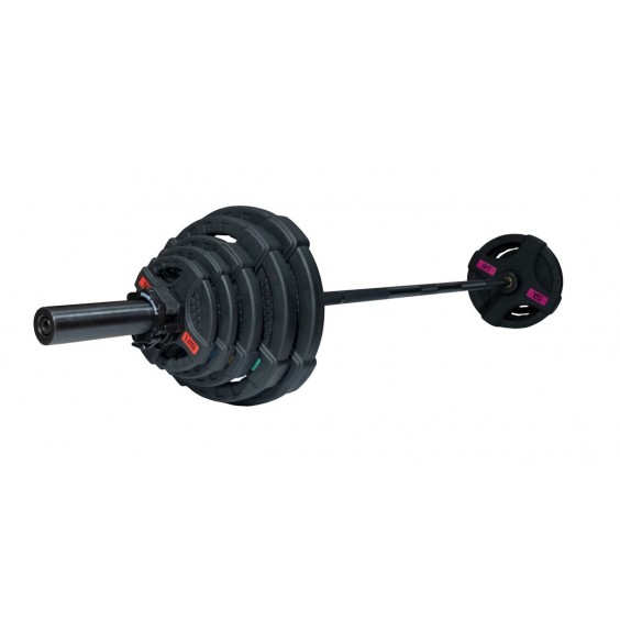 Штанга Original FitTools олимпийская 88 кг диски с 2мя хватами черный FT-2HGSET-88-BLACK