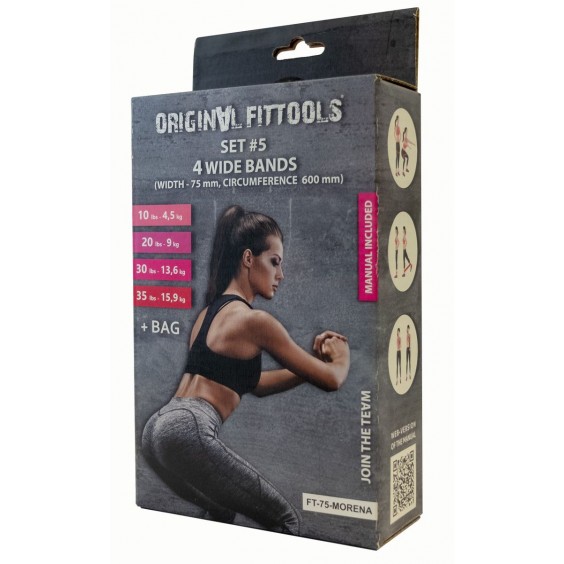 Комплект широких мини-эспандеров Original FitTools 4 шт FT-75-MORENA