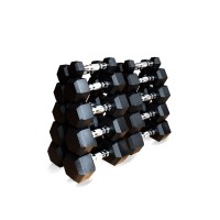 Набор гантелей Original FitTools гексагональных 10 пар 1-10 кг FT-HEX-SET-110