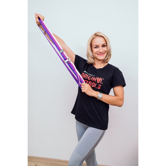 Ремешок для йоги Original FitTools 182 см трехцветный FT-YSTP-3COLOR