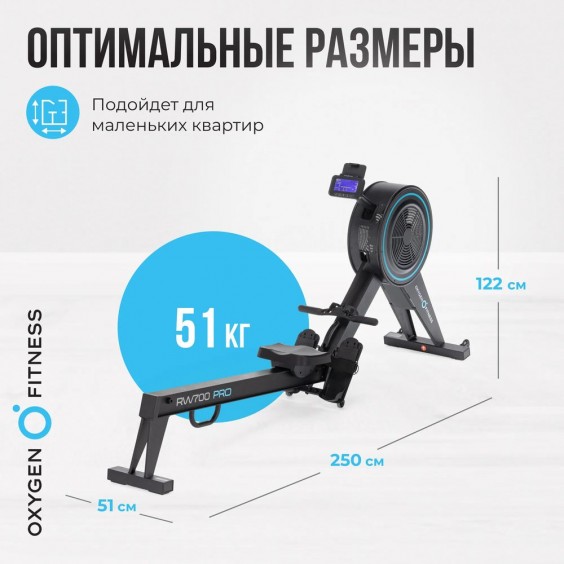 Гребной тренажер OXYGEN FITNESS RW700 PRO