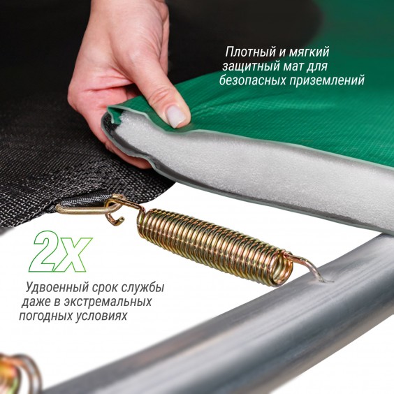 Батут Unixfit line SUPREME BASIC 8 ft green TRUSUB8G