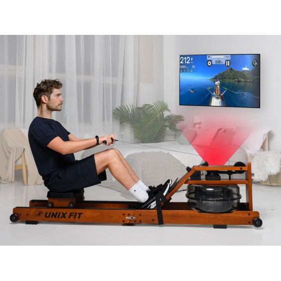 Гребной тренажер Unixfit Wood Rower Dark